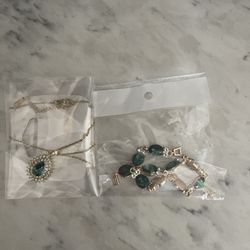 Emerald Green bracelet And Necklace