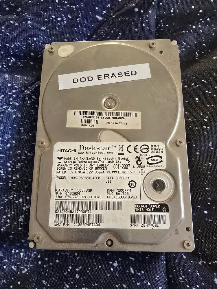 Hitachi 500 GB Hard Drive