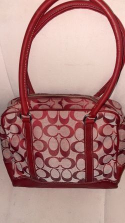 Beautiful red coach purse