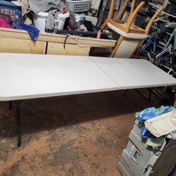 Cosco 8 Foot Centerfold Folding Table, White FREE LOCAL DELIVERY Commercial heavy Duty 