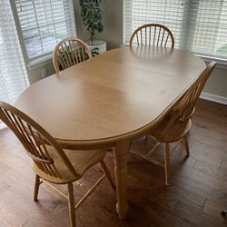 INTERCON OVAL 4 LEG DINING ROOM TABLE FOUR CHAIRS SET SOLID WOOD  