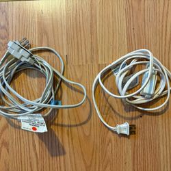 2 white extension cords