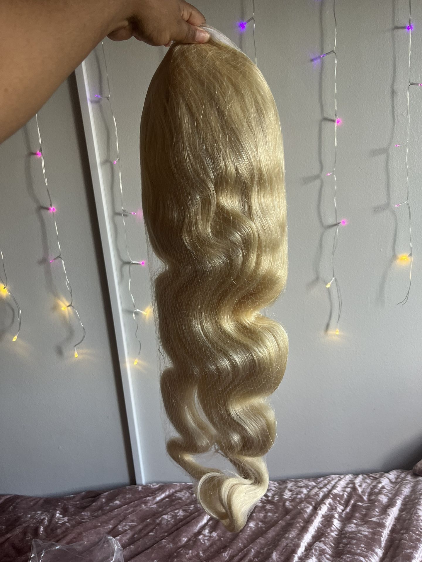 30 Inch Blonde Human Hair Wig