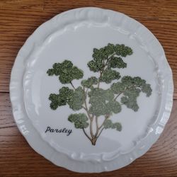 Vintage Stoneware Trivit with A Parsley Branch