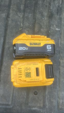 2 Dewalt 6ah Batteries.