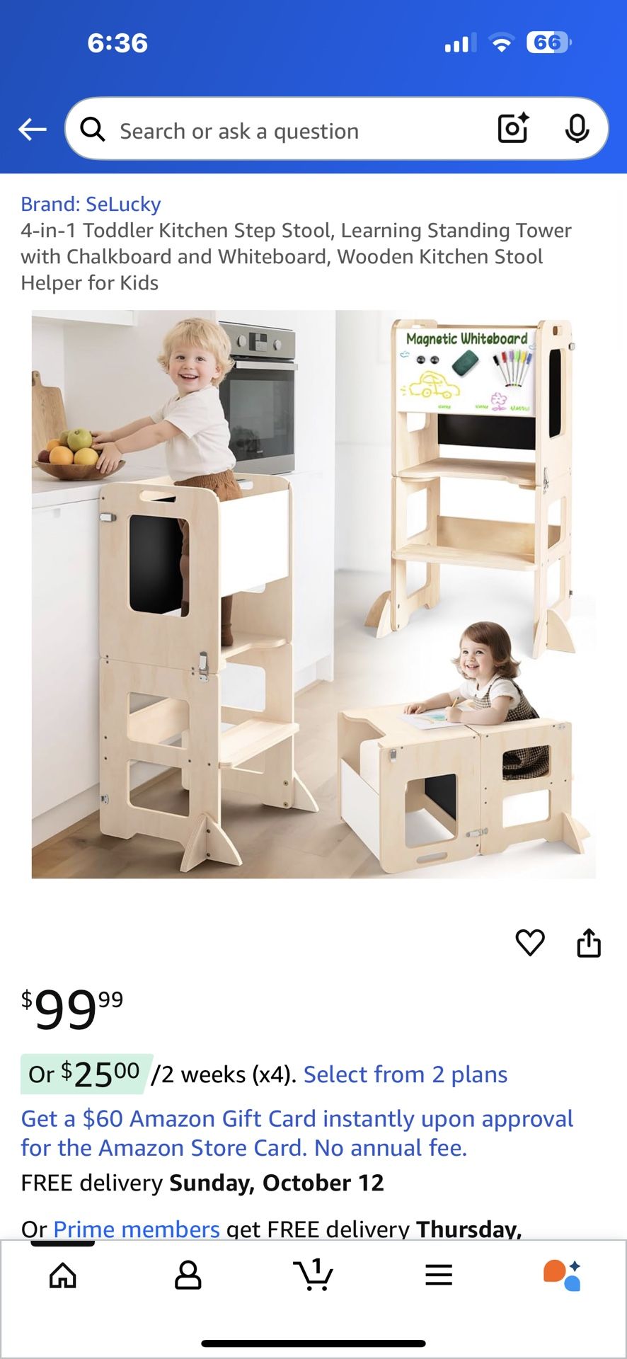 4-1 Toddlers Step New $50