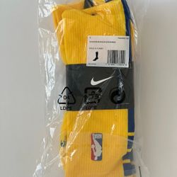 Nike NBA Authentic Socks Grip Player Team Issued Knee High Yellow Size Large