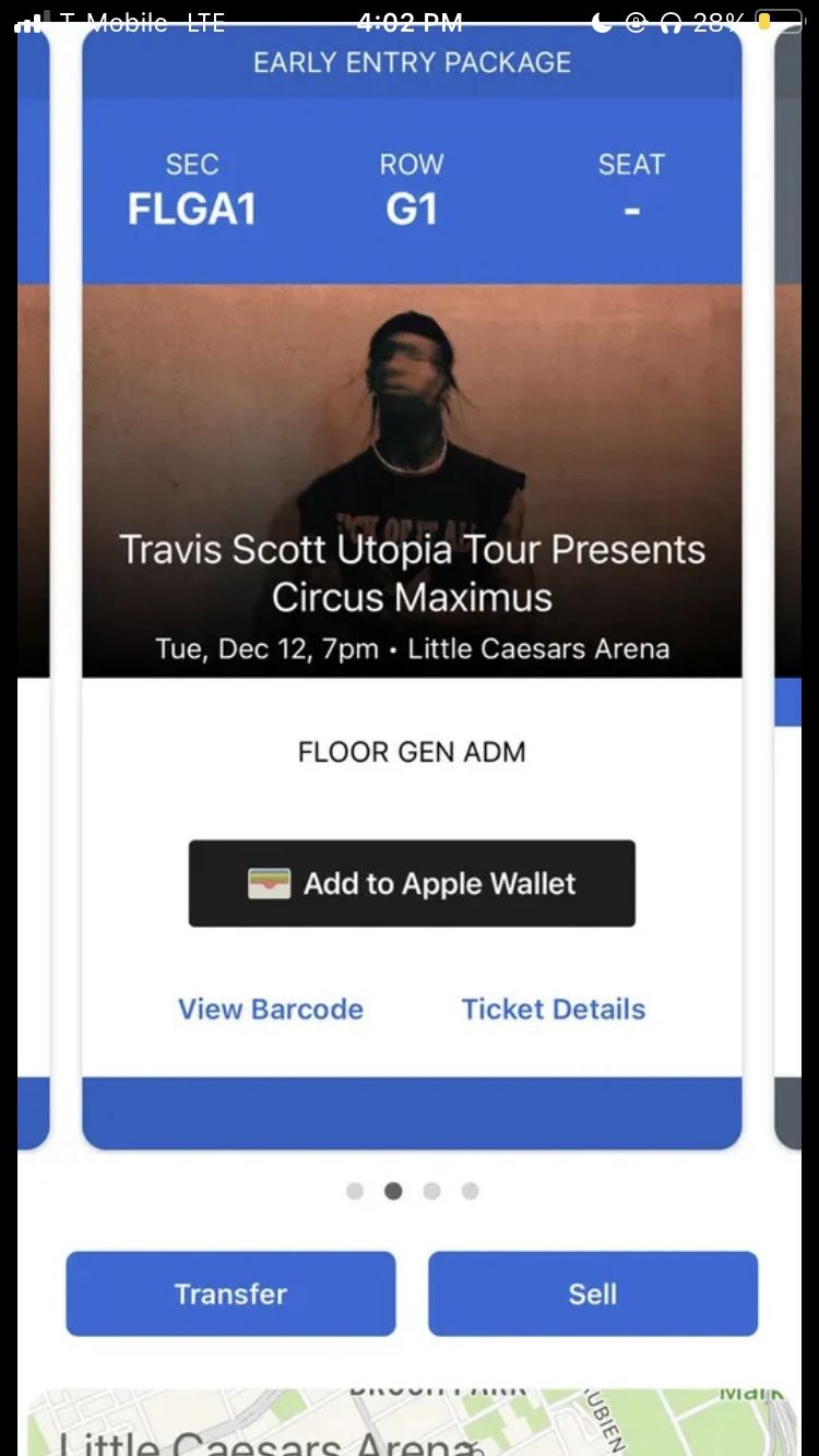 2 Travis Scott Vip Floor Tickets