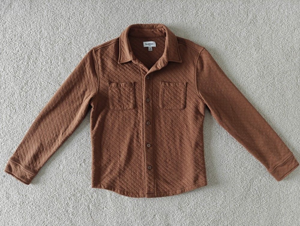 Goodfellow & Co Brown Quilted Shirt Jacket Men's Medium