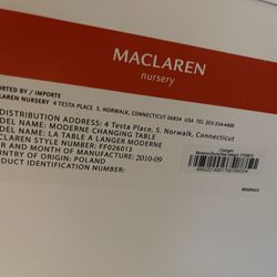 Maclaren Changing Table