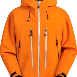L size Women'S Lightweight Jacket Waterproof Hooded Long Sleeved Zip-Up Cardigan Trench Coat Insulated Women Raincoat