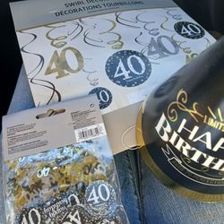 40th BIRTHDAY PARTY SUPPLIES  ALL FOR ONLY $10