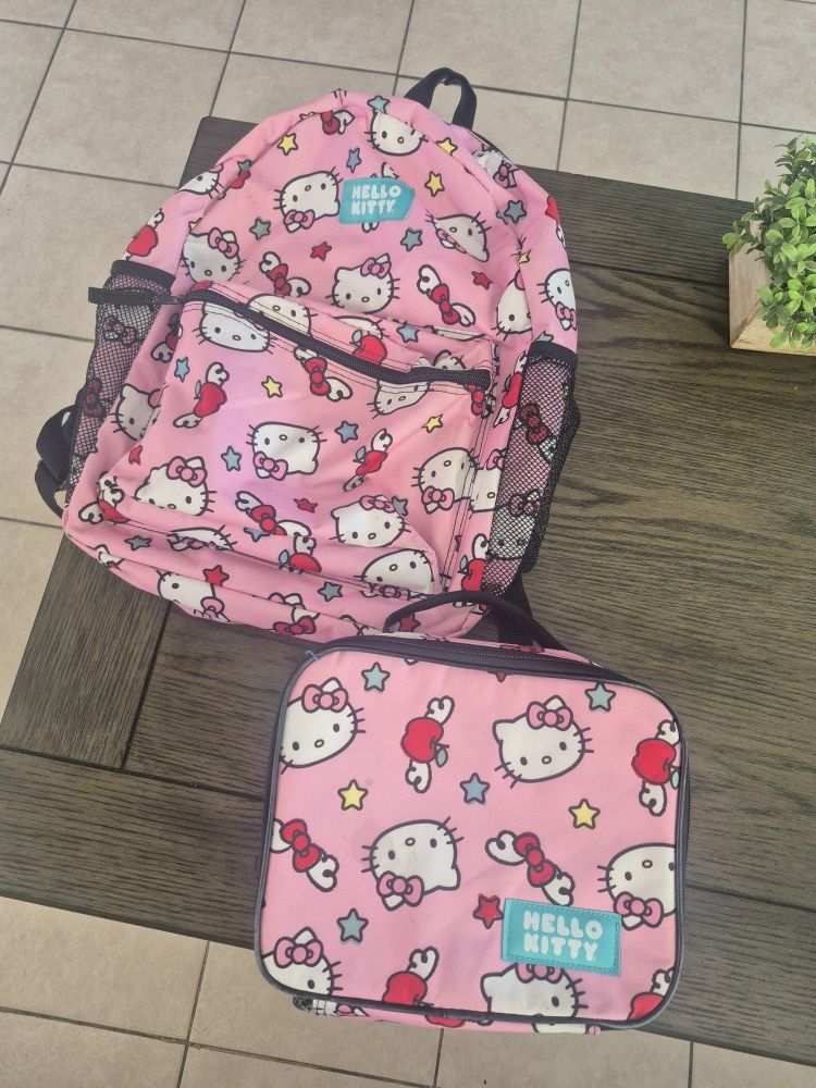 Hello KITTY Backpack And Lunchbag