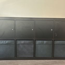 Black ikea cubby shelf