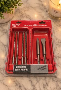 Milwaukee SDS Plus Drill Bit & Chisel Set