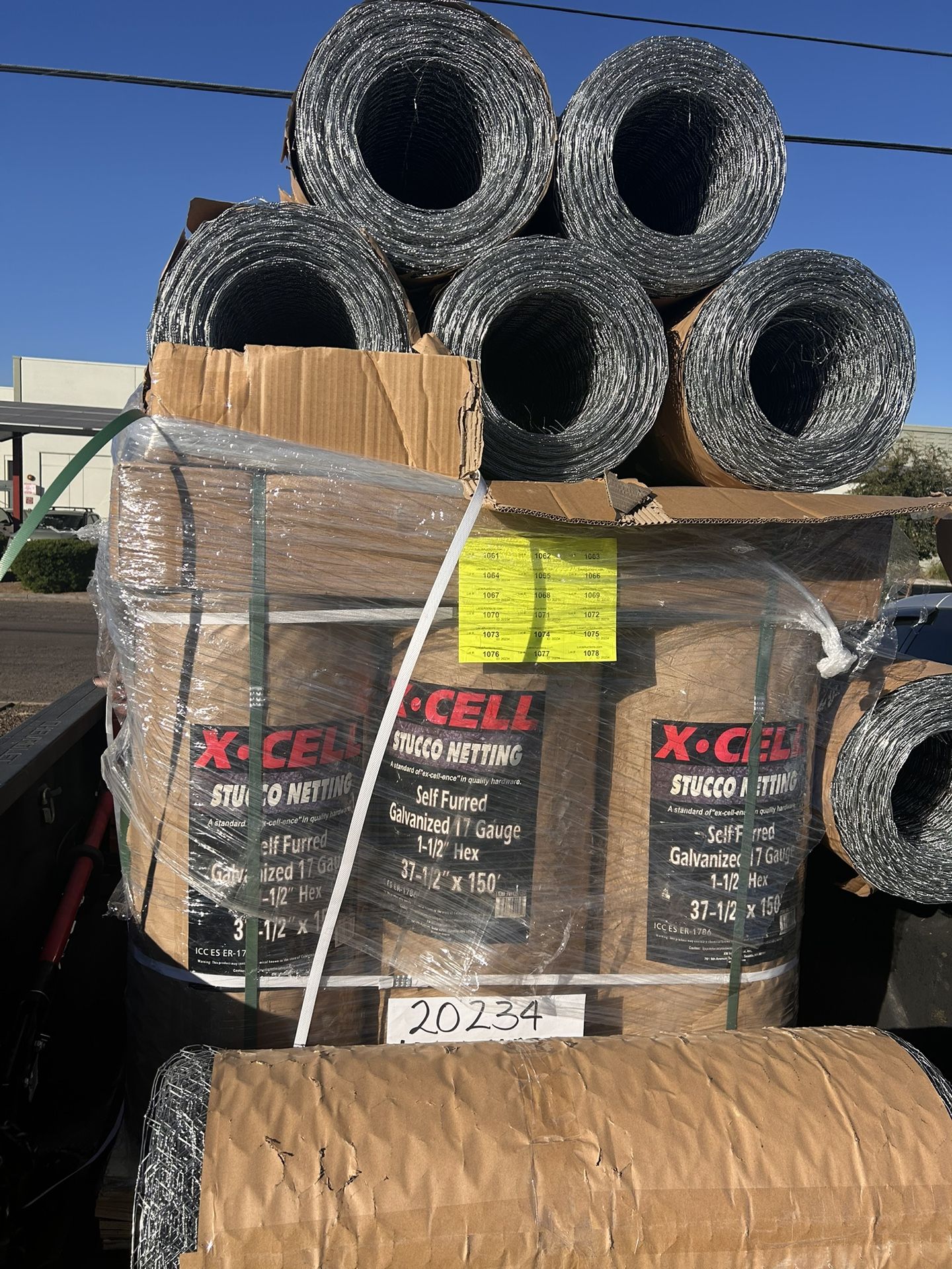 18 Rolls 36 in. x 150 ft. 20-Gauge Plain Stucco Mesh