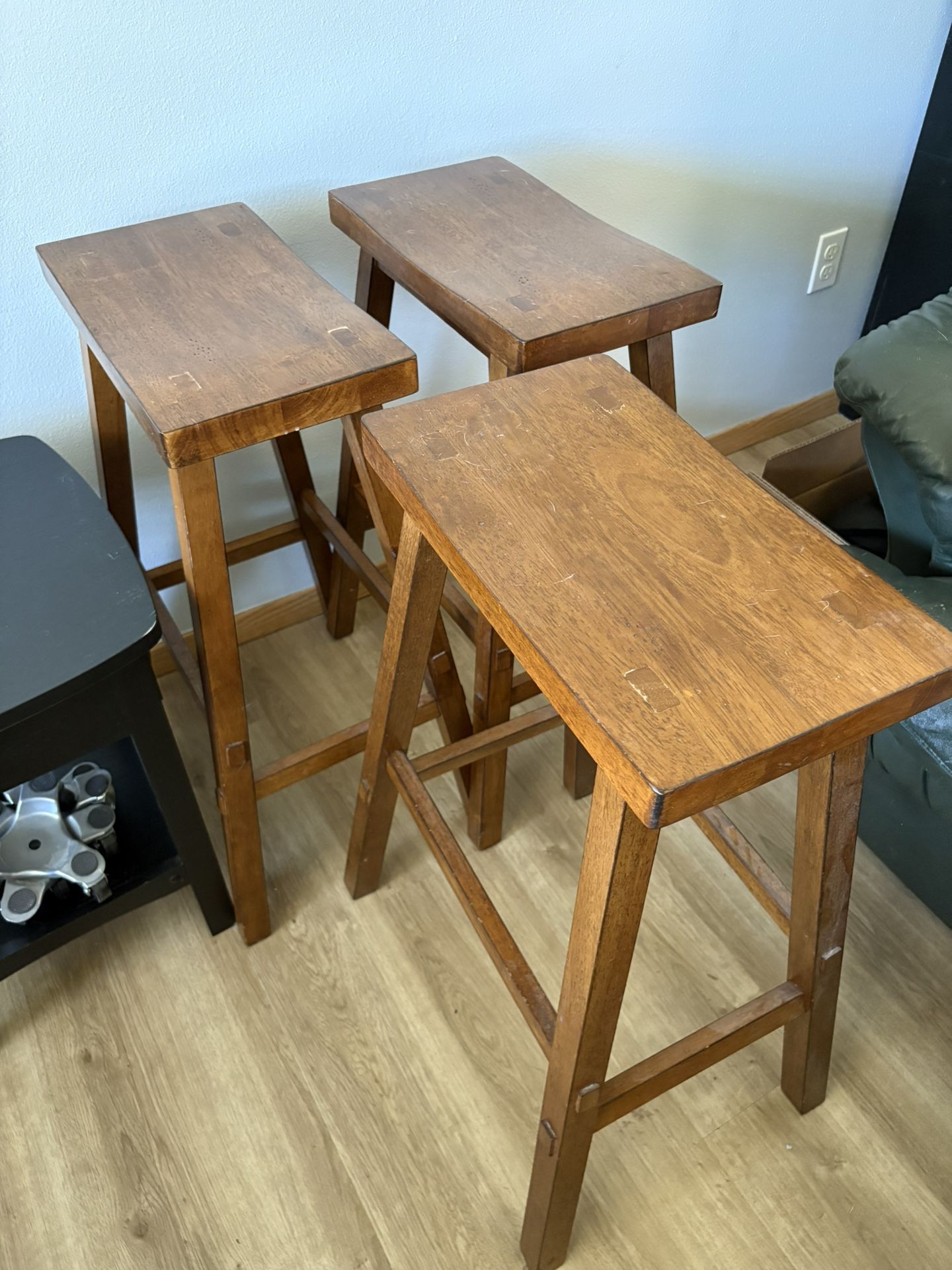 3 Wood Stools