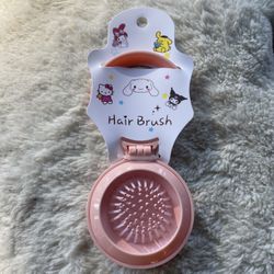 My Melody Portable Folding Hair Brush With Mirror