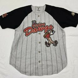 VINTAGE  WALT DISNEY WORLD DIPPY DAWGS BASEBALL JERSEY GOOFY #32 MENS SIZE XL