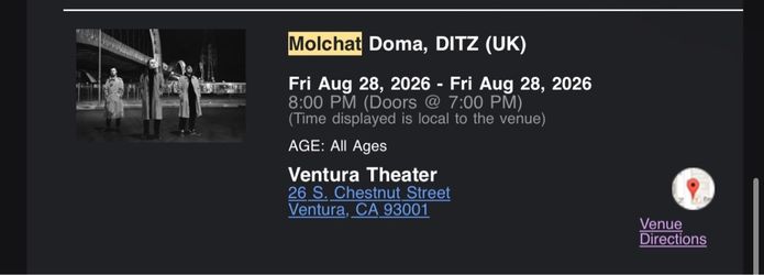 Molchat Doma concert ticket