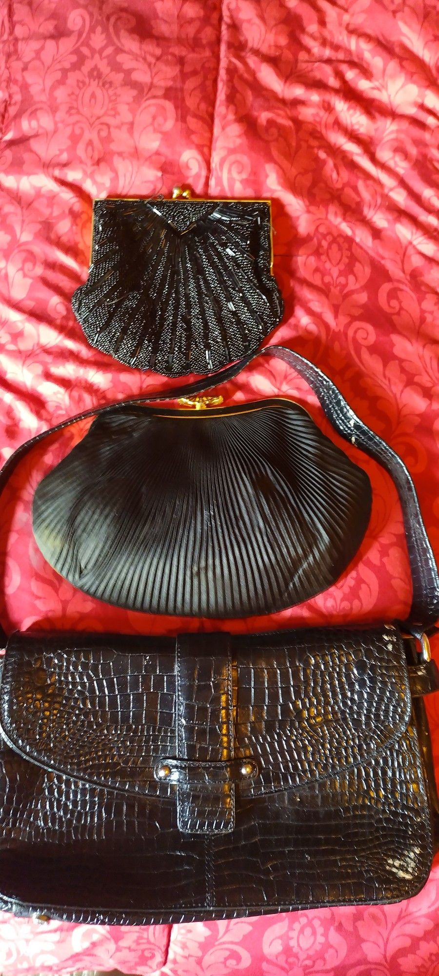 3 Black Handbags TEN Dollars Each