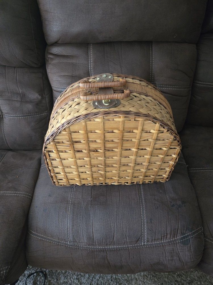 Picnic Basket With Fake Accessories