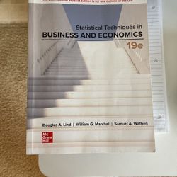 Statistical Techniques in Business and Economics 19th Edition