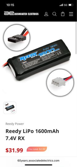 Team Associated Reedy Power Reedy LiPo 1600mAh 7.4V RX