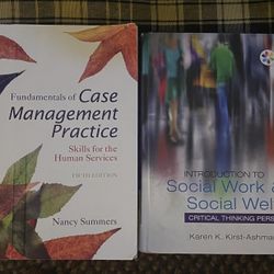 Fundamentals Of Case Management Practice  Skills For The Human Services Fifth Edition  And  Introduction To Social work And social welfare 5e