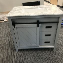 36” Bathroom Vanity In Grey 