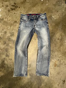 Vintage Y2K Men’s Axe and Crown Paisley Light Wash Denim