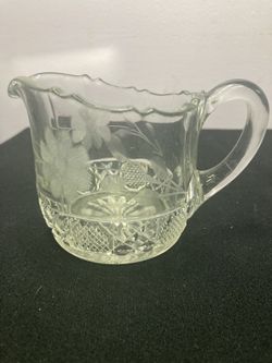 Creamer, Cut Glass, Daisy Pattern