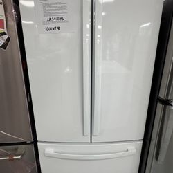 33 Inches Wide White French Door Refrigerator With Internal Water Dispenser And Ice Maker