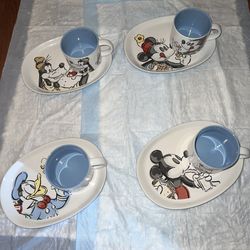 Disney Soup And Sandwich Plate And Bowl Set (4 Sets)