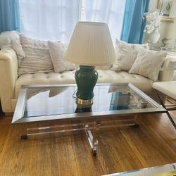 Lucite Glass Coffee Table