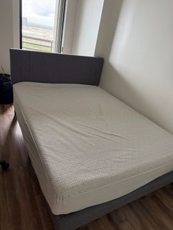 Queen bed frame + mattress