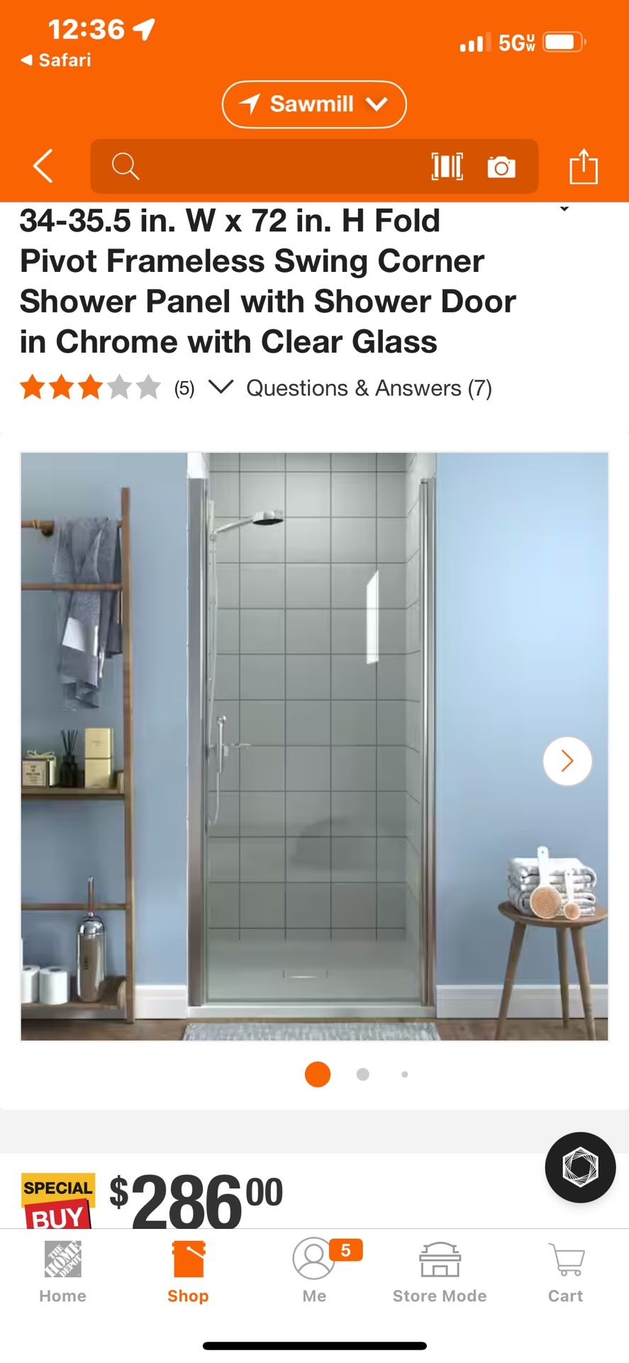 Shower Door (left or right Mount)