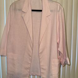 Cristin Steven’s Linen Pink Jacket, 14P Size 