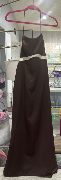 Brown and off white Gown-Size 6-7