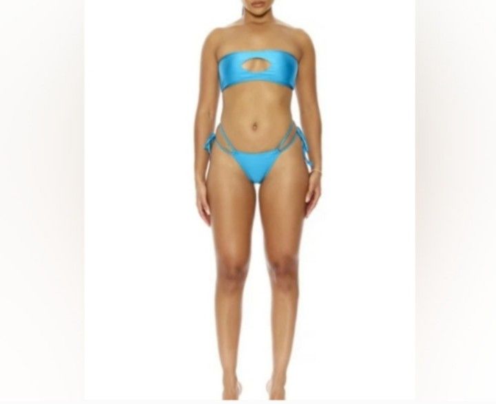 NWT Cancun Bikini Set by forplay Women's size small Teal
