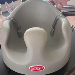 Nuby My Floor Seat Soft Foam Baby Booster Seat- Gray