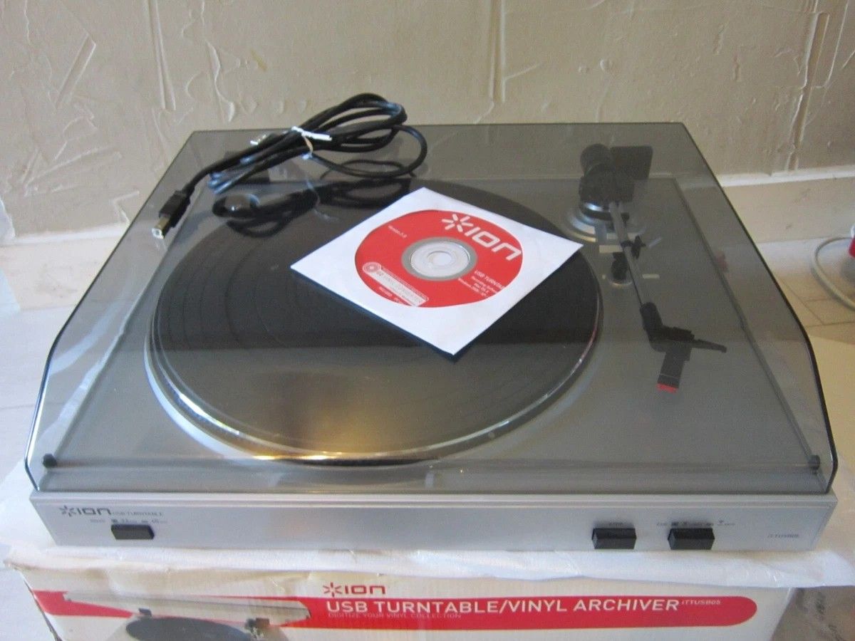 ION USB TURNTABLE RECORD PLAYER ,, WORKS GREAT $40.00