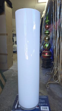 22-Inch Tall White Cylinder Glass Vase (Set of 6)