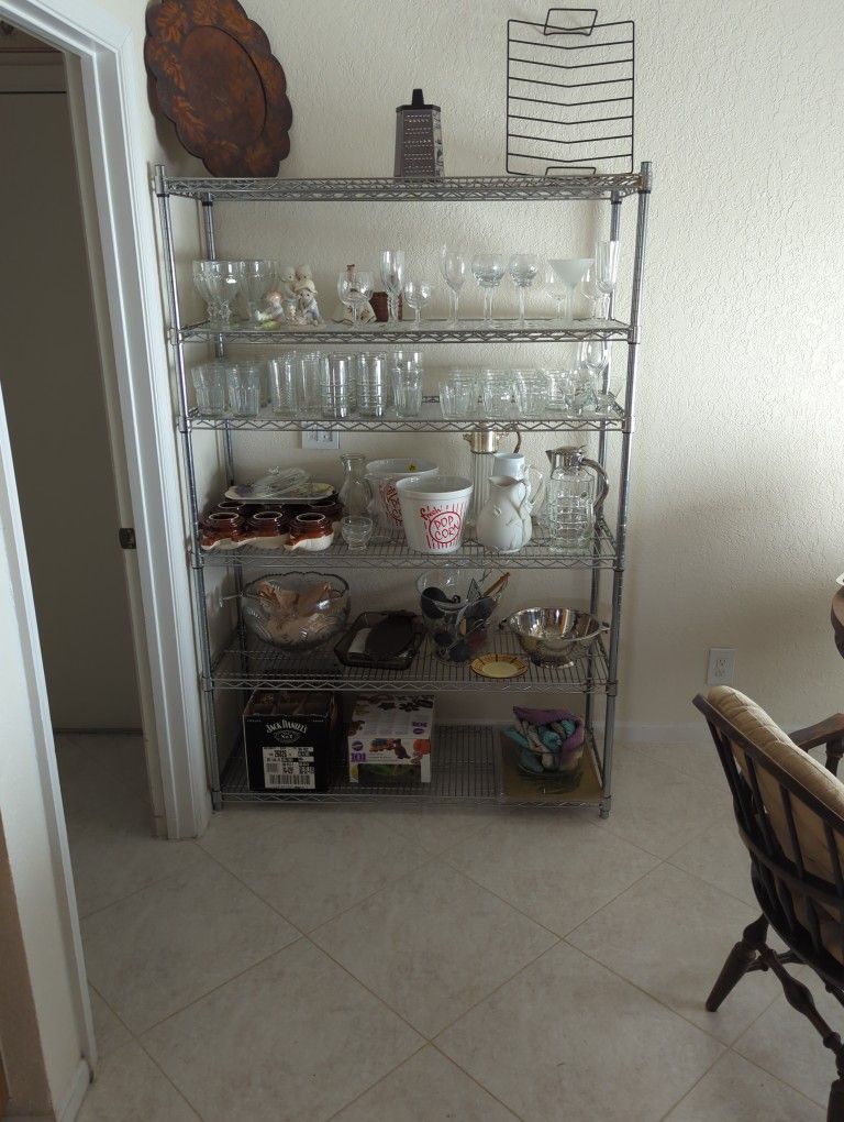 Metal Rack Alone Or With Everything On It