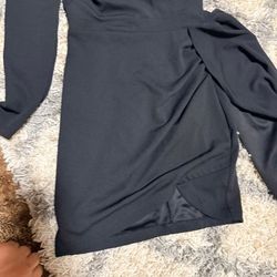 One-Shoulder Pleated Asymmetric Mini Dress ( size small) $10