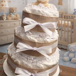 Teddy Bear, Baby Shower Diaper Gift
