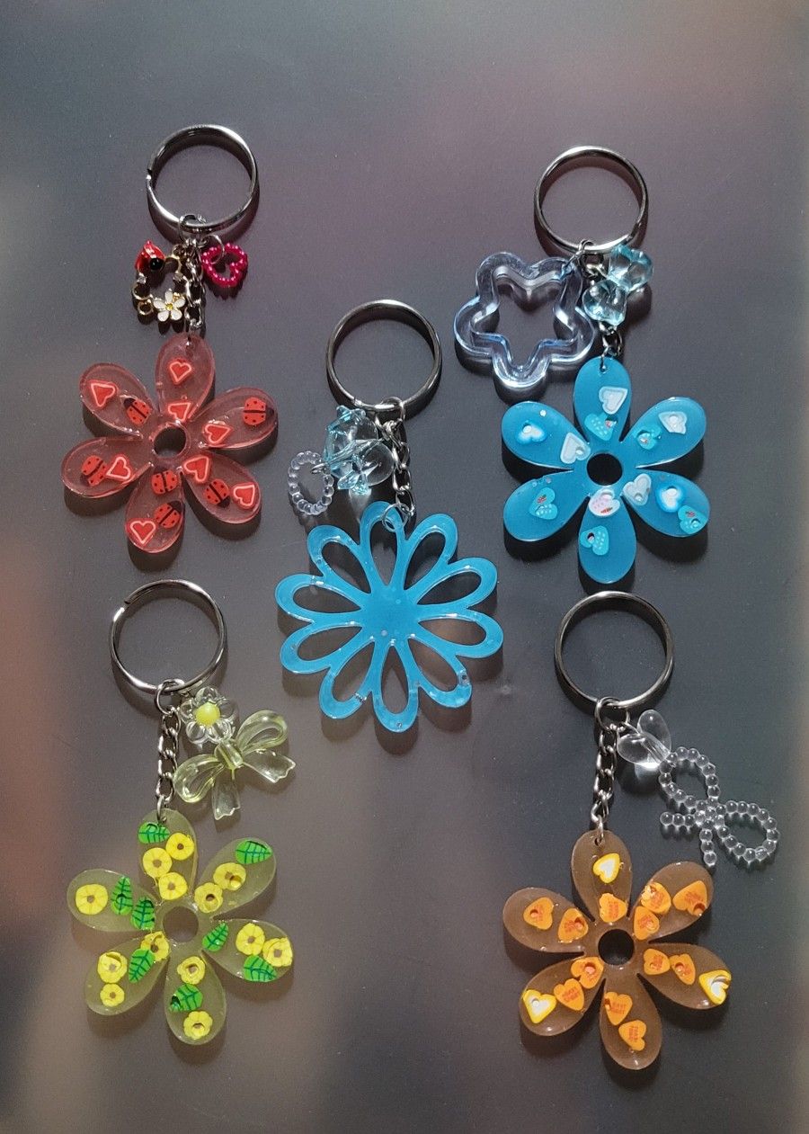 Cute Flower Keychains