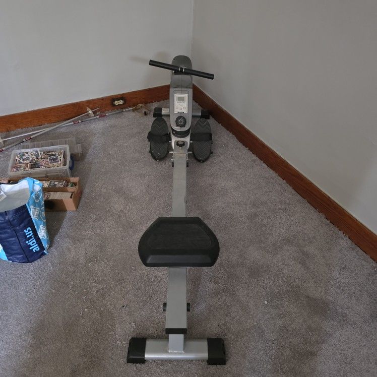 Sunny Health & Fitness 53.4" Extended Slide Rail Magnetic Rowing Machine Rower