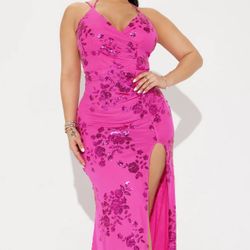 Hot Pink Sequin Dress 