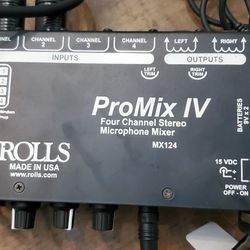 Rolls MX124 ProMix IV 4-Channel Microphone Mixer